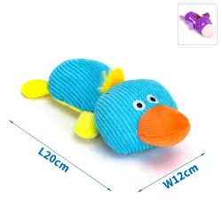 Pluszowa zabawka krówka lub kaczka 22 cm gryzak dla psa z piszczałką - 8719138039999