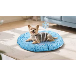 Mata chłodząca S 43cm dla psa lub kota żelowa z nadrukiem w kropelki - 8719138228027