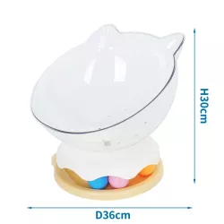 Sztywne legowisko dla kota w kształcie miski z piłeczkami 30x36cm - 8719138143221