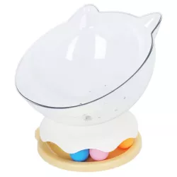 Sztywne legowisko dla kota w kształcie miski z piłeczkami 30x36cm - 8719138143221