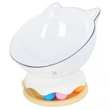 Sztywne legowisko dla kota w kształcie miski z piłeczkami 30x36cm - 8719138143221