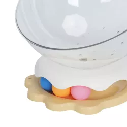 Sztywne legowisko dla kota w kształcie miski z piłeczkami 30x36cm - 8719138143221