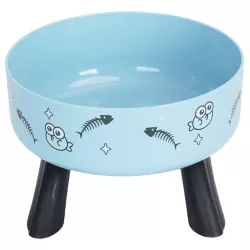 Plastikowa podwyższona miska dla kota 300ml z nadrukami z kreskówek - 8719138143238