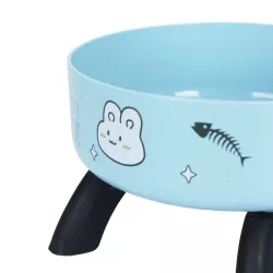 Plastikowa podwyższona miska dla kota 300ml z nadrukami z kreskówek - 8719138143238