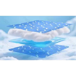 Mata chłodząca M 56x46cm dla psa lub kota żelowa z nadrukiem w kostki - 8719138228102