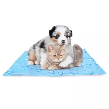 Mata chłodząca S 40x50cm dla psa lub kota żelowa z nadrukiem w krople - 8719138228126