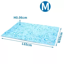 Mata chłodząca M 65x50cm dla psa lub kota żelowa z nadrukiem w krople - 8719138228133