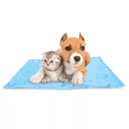 Mata chłodząca M 65x50cm dla psa lub kota żelowa z nadrukiem w krople - 8719138228133