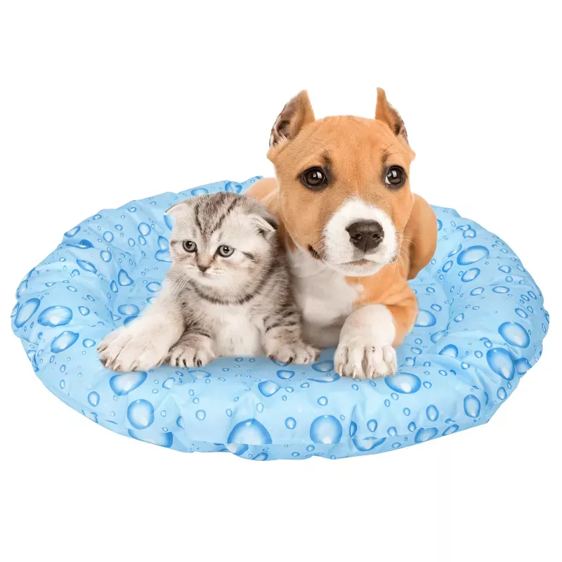 Mata chłodząca M 52cm dla psa lub kota żelowa z nadrukiem w kropelki - 8719138228034