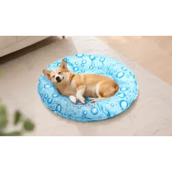 Mata chłodząca M 52cm dla psa lub kota żelowa z nadrukiem w kropelki - 8719138228034