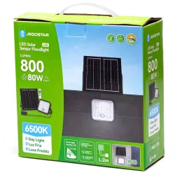 Naświetlacz solarny 80W LED z panelem słonecznym 800lm 6500K IP67 - 8433325402914