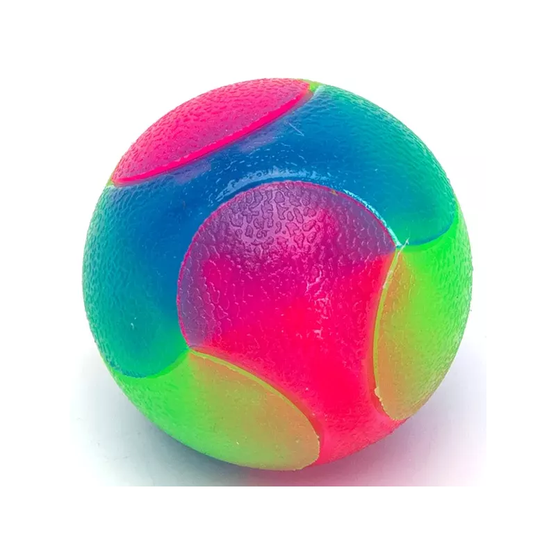 Świecąca piłka dla psa 5 cm LED Interaktywna trzy kolorowa zabawka - 8719138051199