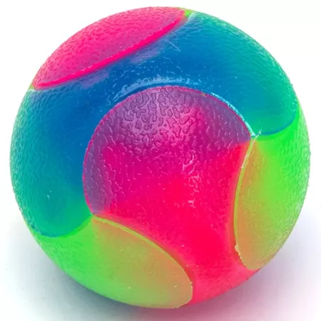 Świecąca piłka dla psa 5 cm LED Interaktywna trzy kolorowa zabawka - 8719138051199
