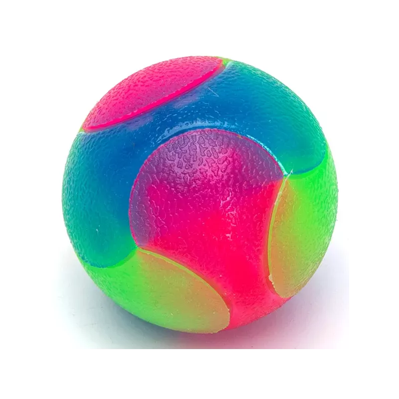 Świecąca piłka dla psa 6.5 cm LED Interaktywna trzy kolorowa zabawka - 8719138051205