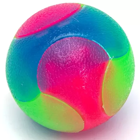 Świecąca piłka dla psa 6.5 cm LED Interaktywna trzy kolorowa zabawka - 8719138051205