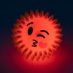 Piłka dla psa świecąca emotka 7 cm zabawka piłeczka led z kolcami - 8719138051137
