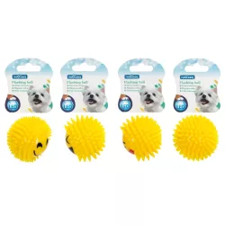 Piłka dla psa świecąca emotka 7 cm zabawka piłeczka led z kolcami - 8719138051137