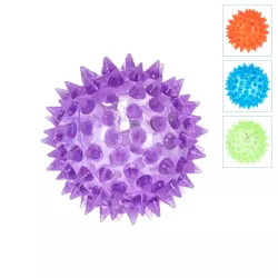 Świecąca odbijająca się piłka LED z kolcami jeżyk 5.5 cm do zębów - 8719138044870