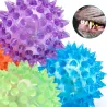 Świecąca odbijająca się piłka LED z kolcami jeżyk 5.5 cm do zębów - 8719138044870