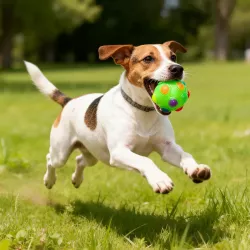 Świecąca kula LED disco piłka sensoryczna o średnicy 7.5cm dla psów - 8719138051014