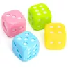 Świecąca kostka LED zabawka dla psa około 4 cm gumowa zabawka gryzak - 8719138051144