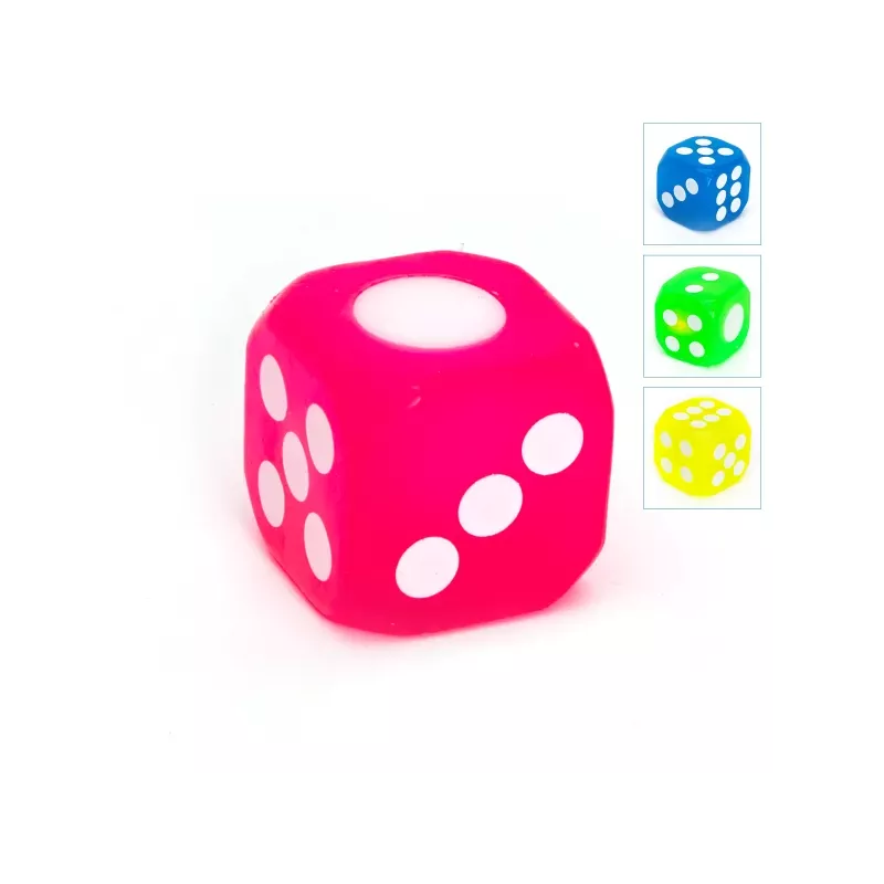 Świecąca kostka LED zabawka dla psa około 3.7 cm gumowy gryzak zabawka - 8719138051151