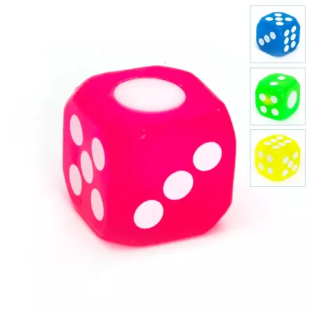 Świecąca kostka LED zabawka dla psa około 3.7 cm gumowy gryzak zabawka - 8719138051151