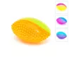 Świecąca piłka do rugby 13cm gryzak z wypustkami do czyszczenia zębów - 8719138051106