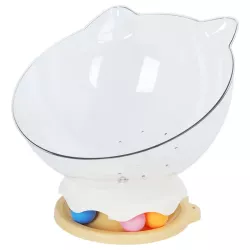 Sztywne legowisko kosmiczna kapsuła dla kota z piłeczkami 29.5x26cm - 8719138143214