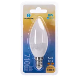 Żarówka LED 8W/230V 3000K 710lm świecowa C37 E14 barwa biała ciepła - 8433325223366