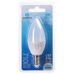 Żarówka LED 8W/230V 6500K 710lm świecowa C37 E14 barwa biała zimna - 8433325223380