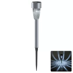 Ambientowa lampa ogrodowa solarna LED ze stali nierdzewnej ze wzorem-8433325224196