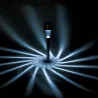 Lampka solarna skośny wzór wbijana do trawników zimna wysokość 28cm - 8433325224202