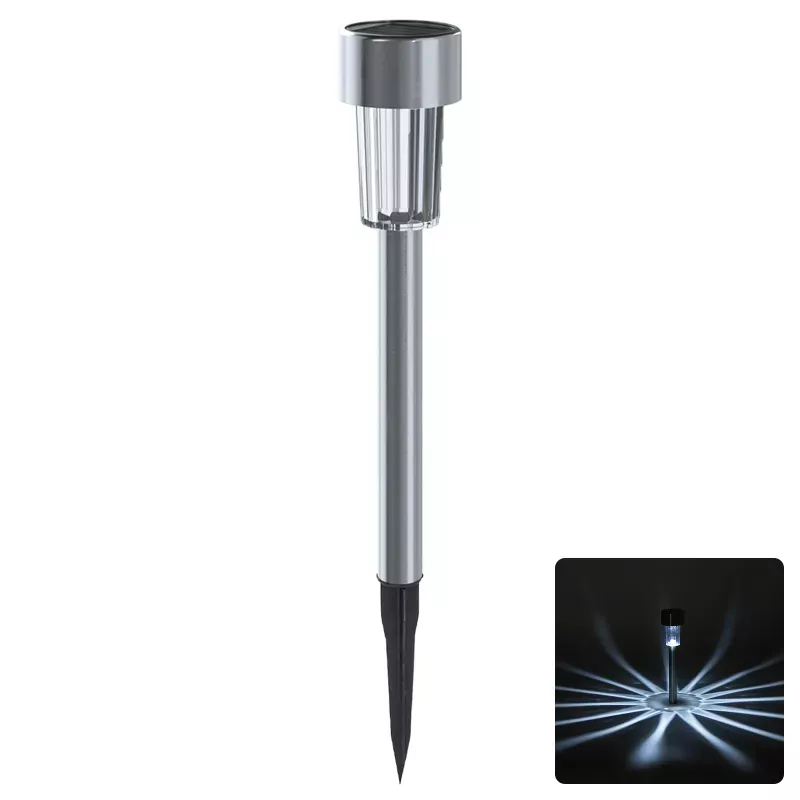 Ambientowa lampa ogrodowa solarna LED ze stali nierdzewnej prosta-8433325224219