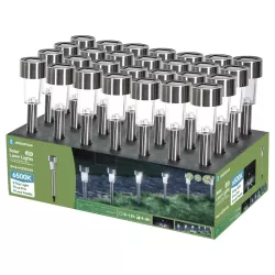 Ambientowa lampa ogrodowa solarna LED ze stali nierdzewnej prosta-8433325224219