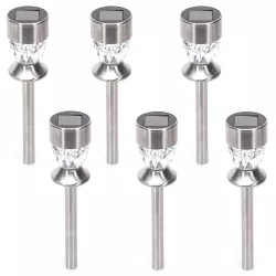 Ambientowa lampa ogrodowa solarna LED ze stali nierdzewnej diament-8433325346324