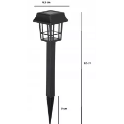 Solarna lampa ogrodowa Latarenka LED na zewnątrz 38 cm lampa wbijana - 8433325346348