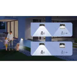 Solarna lampa kinkiet 20W 200lm 6500K z czujnikiem ruchu 2 tryby - 8433325403591