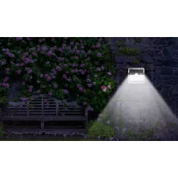 Solarna lampa kinkiet 20W 200lm 6500K z czujnikiem ruchu 2 tryby - 8433325403591