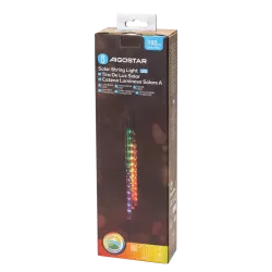 Solarna girlanda z deszczem meteorytów 8 barwnych sopli po 30 cm RGBW - 8433325329068