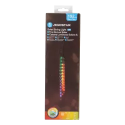 Solarna girlanda z deszczem meteorytów 8 barwnych sopli po 30 cm RGBW - 8433325329068