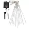 Solarna girlanda z deszczem meteorytów 16 sopli po 30 cm kolorowe RGBW - 8433325329099