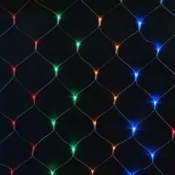 Solarna siatka 1.5x1.5m kolorowa kurtyna led RGBY 8 trybów pracy - 8433325301163