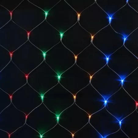 Solarna siatka 1.5x1.5m kolorowa kurtyna led RGBY 8 trybów pracy - 8433325301163