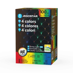 Solarna siatka 1.5x1.5m kolorowa kurtyna led RGBY 8 trybów pracy - 8433325301163