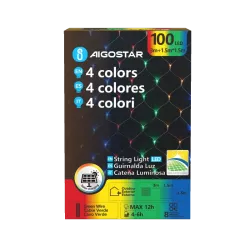 Solarna siatka 1.5x1.5m kolorowa kurtyna led RGBY 8 trybów pracy - 8433325301163