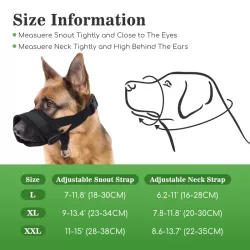 Humanitarny kaganiec rozmiar XXL 2.5x28-35cm z imitacji nylonu dla psa - 8719138041541