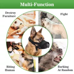 Humanitarny kaganiec rozmiar XXL 2.5x28-35cm z imitacji nylonu dla psa - 8719138041541