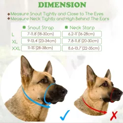 Humanitarny kaganiec rozmiar L 2.5x18-30cm z imitacji nylonu dla psa - 8719138041527