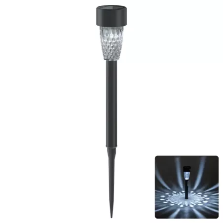 Lampa ogrodowa 29cm solarna LED z tworzywa sztucznego z wzorem fasoli - 8433325224165